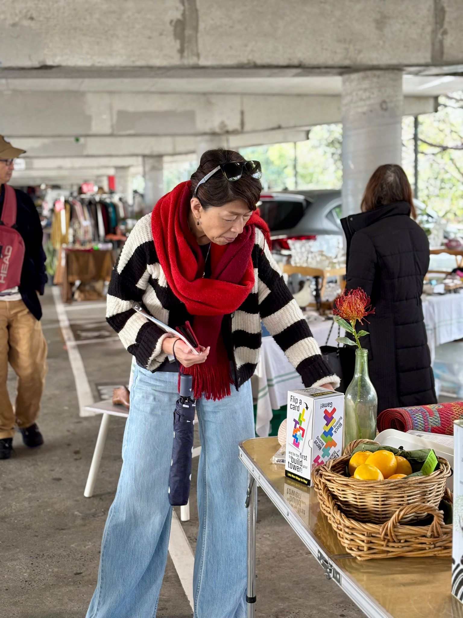 Woman browsing at the markets.